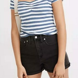 MADEWELL Curvy high rise denim shorts